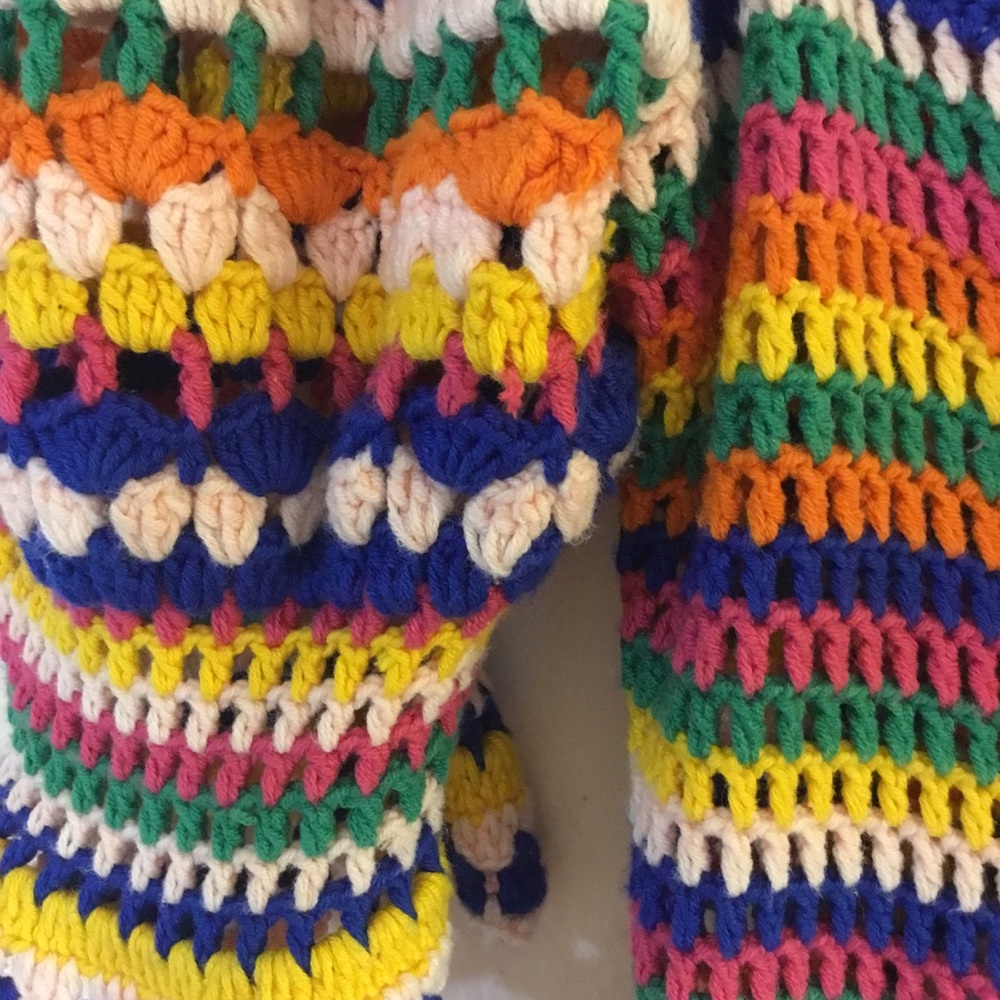 FARM Rio Multi Stitches Crochet Long Sleeve Blouse - Picture 7 of 9